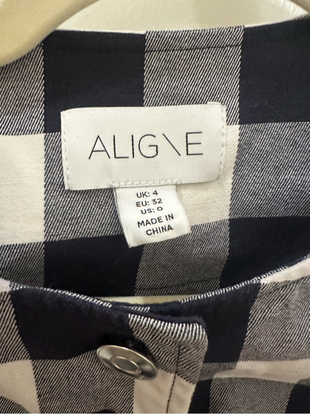 Aligne Aurelia Gingham Dress in Checkered Blue and White - Picture 5 of 8